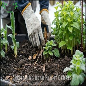 Removing Dead Plant Debris