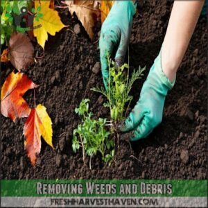 Removing Weeds and Debris