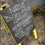 there is a sign that says native bushfoot workshop on it