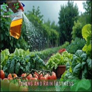 Timing and Rain Fastness