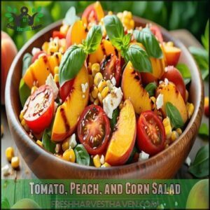 Tomato, Peach, and Corn Salad