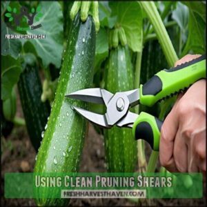 Using Clean Pruning Shears