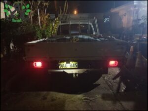 Ute, full of vegetable soil concentrate.