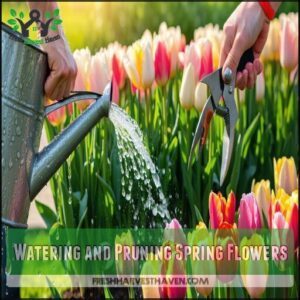 Watering and Pruning Spring Flowers