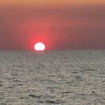A beautiful sunset over the ocean.