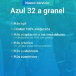 A blue and white sign that reads "AZUL 32 A GRANEL" is displayed.
