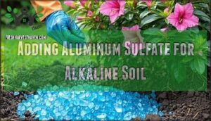 adding aluminum sulfate for alkaline soil