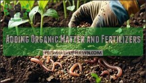 adding organic matter and fertilizers