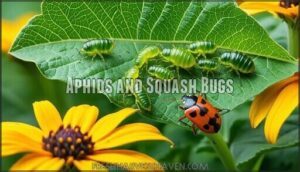 aphids and squash bugs