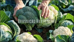 brassicas harvesting