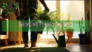 bringing plants indoors