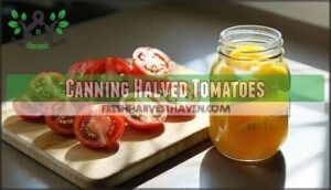canning halved tomatoes