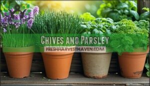 chives and parsley