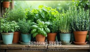 choosing herbs