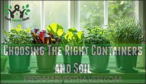 choosing the right containers and soil