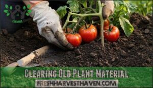 clearing old plant material