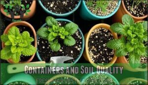 containers and soil quality
