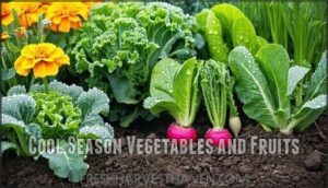 cool season vegetables and fruits