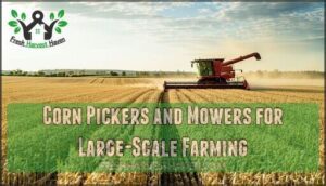 corn pickers and mowers for large-scale farming