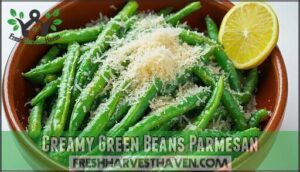 creamy green beans parmesan