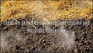 creating barriers for weed suppression and moisture retention