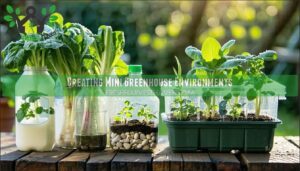 creating mini greenhouse environments