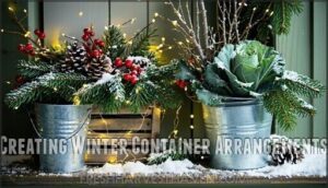 creating winter container arrangements