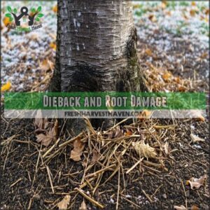 dieback and root damage