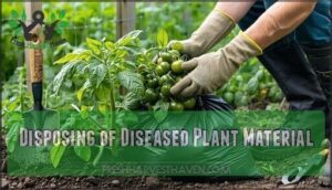 disposing of diseased plant material