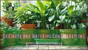 drainage and watering considerations