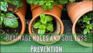 drainage holes and soil loss prevention
