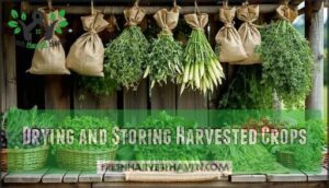 drying and storing harvested crops