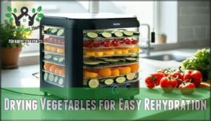 drying vegetables for easy rehydration