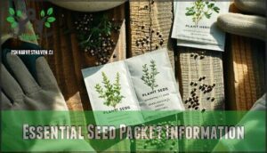 essential seed packet information