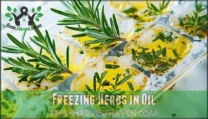 freezing herbs in oil