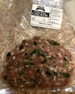 Fresh Organic Chicken sausage! Sauté in oil with small onion, carrot, celery, herbs de Provence add bone broth and have fab soup for days!