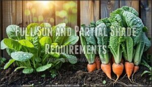 full sun and partial shade requirements
