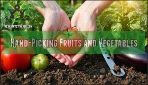 hand-picking fruits and vegetables