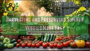 harvesting and preserving summer vegetables