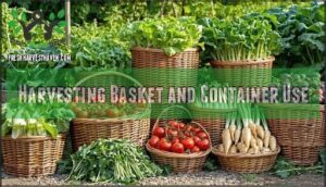 harvesting basket and container use