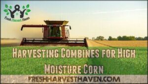 harvesting combines for high moisture corn