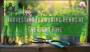 harvesting flowering herbs at the right time
