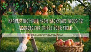 harvesting fruit from backyard trees
