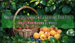 harvesting fruit from small gardens