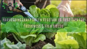 harvesting leafy green vegetables