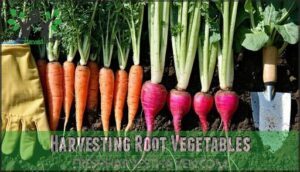 harvesting root vegetables