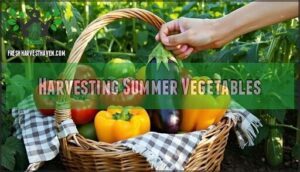 harvesting summer vegetables