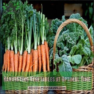 harvesting vegetables at optimal time