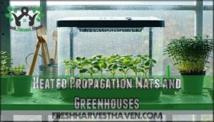 heated propagation mats and greenhouses
