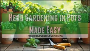 herb gardening in pots